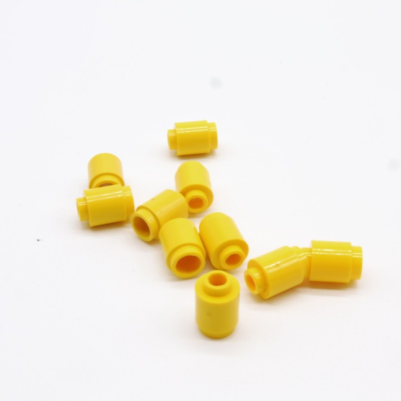Lego 34902 Brick Round 1X1 3062b Yellow Jaune Lot de 10
