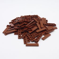 Lego Tile 1X4 2431 Reddish Brown Marron Rouge Compatible Lego Lot de 100