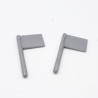 Playmobil 7695 Set of 2 Silver Gray Flags