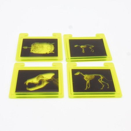 Playmobil 35000 Set of 4 Yellow Fluorescent X-Ray Radio Plates 4346 5530 6442 7440 9816