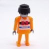 Playmobil Man Orange Fluo Luge Champion 32 3796