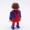 Playmobil Man Blue and Red Blue Dungarees VALVOLINE