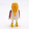 Playmobil Woman Pink Green White Vest Yellow Boots