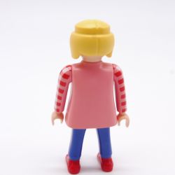 Playmobil Femme Rose et Bleu Chaussures Rouges