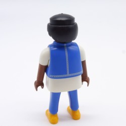 Playmobil Blue & White African man with Jeans & Blue Waistcoat