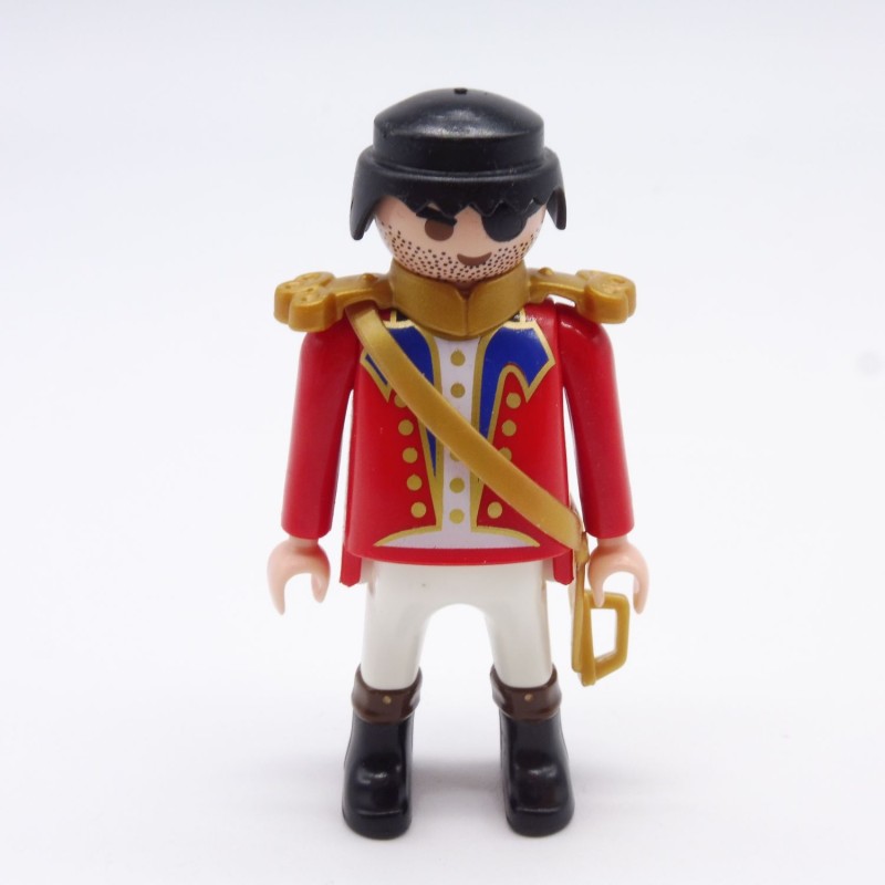 Playmobil 21724 Playmobil Homme Pirate Gros Ventre Blanc et Rouge Ceinture et épaulettes Dorées