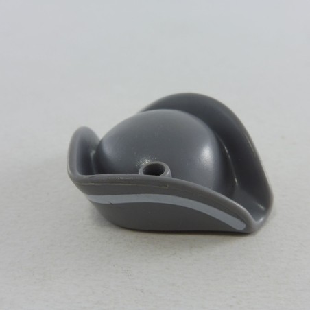 Playmobil 26384 Playmobil Chapeau Tricorne Gris Ligne Blanche