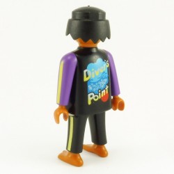Playmobil Male Hispanic Diver Black and Purple