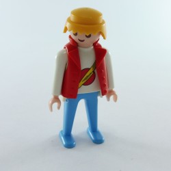 Playmobil 28293 Playmobil Man Blue and White Red Vest 3090