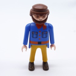 Playmobil 31222 Playmobil Man Blue and Mustard Yellow Collar Orange