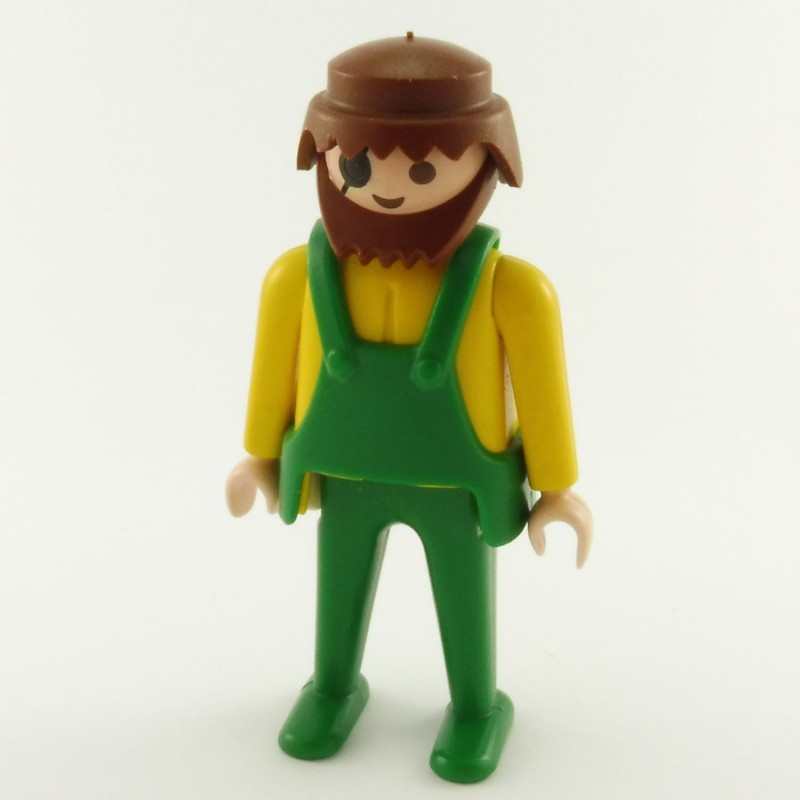 Playmobil 15311 Playmobil Homme Jaune et Vert avec Salopette Verte et Bandeau sur ?il