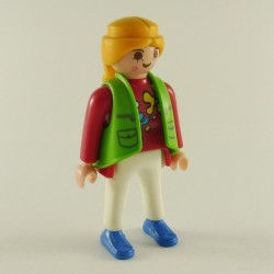 Playmobil 22780 Playmobil Femme Moderne Rose et Blanc avec Gilet Vert