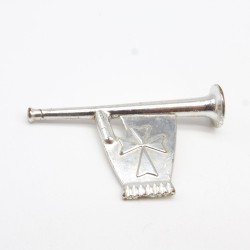 Playmobil 7388 Vintage Medieval Trumpet Silver Chrome 3130 3262 Good condition