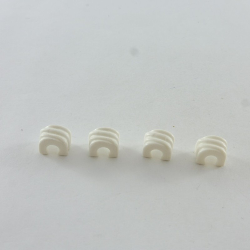 2 pairs of white striated bracelets for your indians Playmobil western 