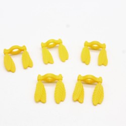 Playmobil 35395 Lot of 5 Yellow Feathers Decoration Indian Weapons
