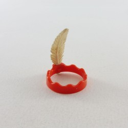 Playmobil 8943 Playmobil Serre Tête Rouge avec Plume Indien Plume sale ou jaunie