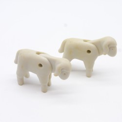 Playmobil 10656 Lot of 2 Vintage Sheep 3412 a little yellowed