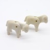 Playmobil 10656 Lot de 2 Moutons Vintage 3412 un peu jaunis