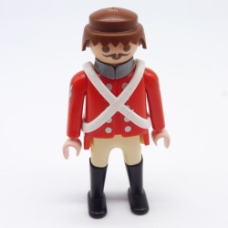 Playmobil 3269 Homme Officier Rouge Boutons Gris Brelage Blanc Jauni