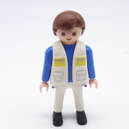 Playmobil 17639 Men's Blue and White White Vest