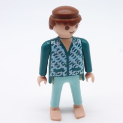 Playmobil 14064 Homme en Pyjama Bleu et Vert Cheveux Abimés