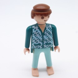 Playmobil 14064 Man in Blue and Green Pajamas with Damaged Hair