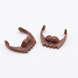 Playmobil 16413 Lot de 2 Barbes Marrons