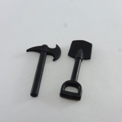 Playmobil 11353 Playmobil Batch of 2 Tools of Pirate: Shovel and Axe Black