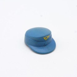 Playmobil 35426 Vintage Postman Blue Cap Hat 3309 Yellowed