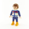 Playmobil 16774 Playmobil Enfant Garçon Bleu et Blanc Bottes Oranges