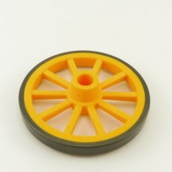 Playmobil Orange Wheel for Trolley or Diligence or Canon 45mm