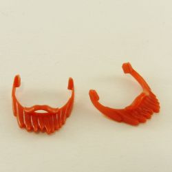 Playmobil Lot of 2 Dark Orange Pirates Beards