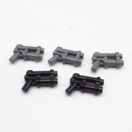 Lego LEG0122 5X 95199 Weapon Weapon Pistol Gun Dark Gray Black