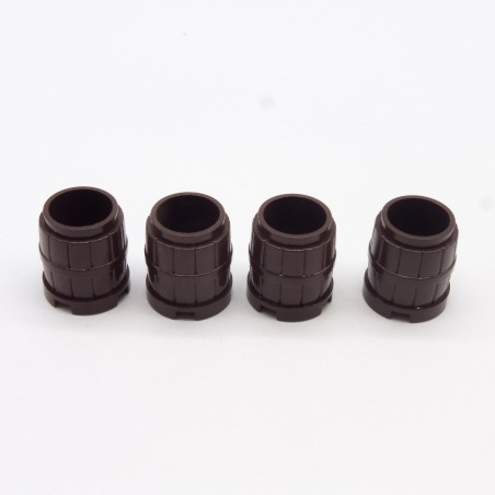 Lego LEG0129 4X 2489 Barrel Barrel Dark Brown 6242 6243 4840 7952