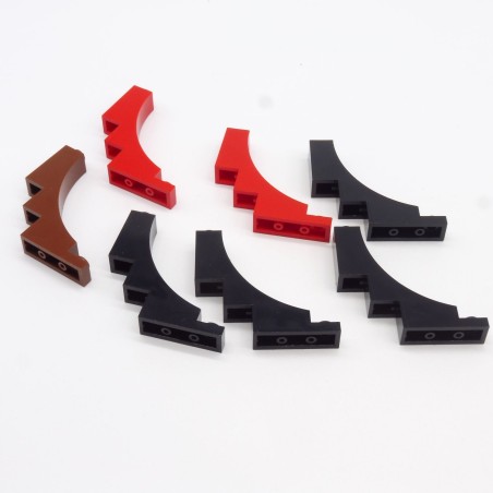 Lego LEG0154 7X 30099 Arch 1X5X4 Inverted Black Roiuge Brown Red Reddish