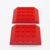 Lego LEG0158 2X 32083 Slope 45 6x4 Double Rouge