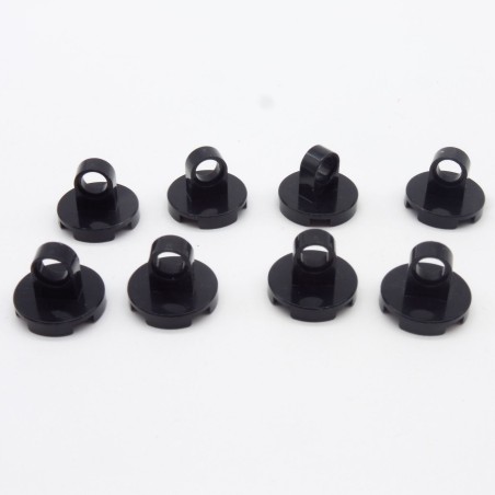 Lego LEG0184 8X 74698 Tile Round 2x2 avec anneau Noir Lego LEG0184 8X 74698 Tile Round 2x2 avec anneau Noir