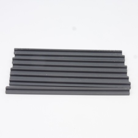 Lego LEG0190 8X 3228c Train Track Rail Straight Dark Gray a little worn 60052 3677 4204 Lego LEG0190 8X 3228c Train Track Rail Straight Dark Gray a little worn 60052 3677 4204