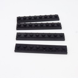 Lego LEG0198 4X 4510 Plate Modified 1x8 Door Rail Noir