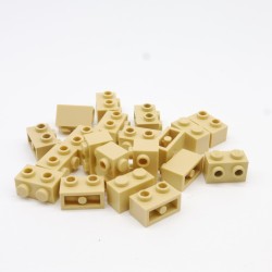 Lego LEG0215 20X 11211 Brick Modified 1x2 with Studs on 1 Side Tan Beige