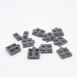 Lego LEG0222 10X 2429c01 2429 2430 Hinge Plate 1x4 Swivel Gris Foncé