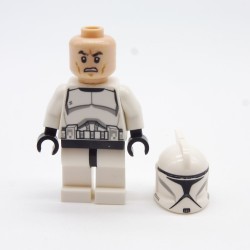 Lego LEG0230 SW0442 Star Wars Clone Trooper Figure 75007 Head a little damaged