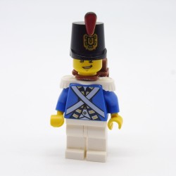Lego LEG0242 PI154 Pirates Soldier Blue Tunic Figure 70412 Head a little damaged