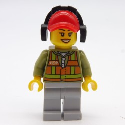 Lego LEG0268 TRN236 Figurine Femme Travaux Train 60052 Jambes un peu abimées