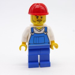 Lego LEG0280 CTY0555 Figurine Homme Travaux Train 60098 Jambes un peu abimées