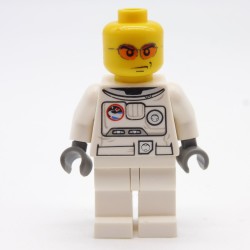 Lego LEG0287 CTY0223 Figurine Homme Astronaute City 3367 Jambes et Tête un peu abimées