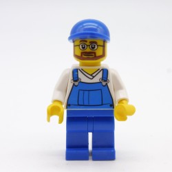 Lego LEG0295 CTY0268 Figurine Homme éboueur City 4432 Jambes un peu abimées