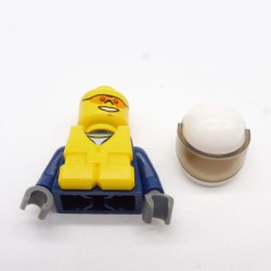 Lego LEG0299 CTY0277 Figurine Homme Pilote Hélicoptère City 4439 sans jambes
