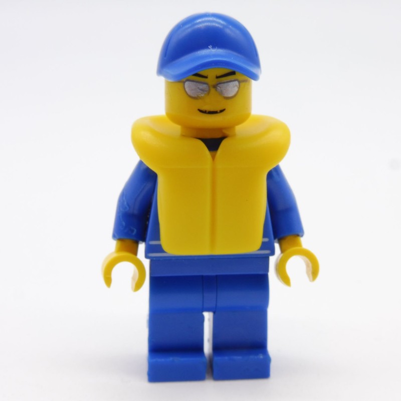 Lego LEG0301 OCT056 Figurine Homme Garde Côte City 4641 Jambes et Tête un peu abimées