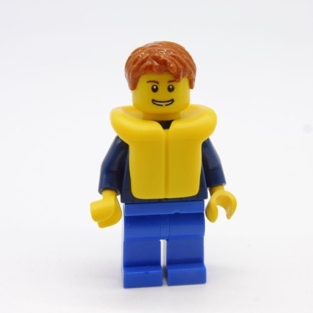 Lego LEG0302 CTY0232 Figurine Homme Pêcheur City 4642 Jambes un peu abimées Lego LEG0302 CTY0232 Figurine Homme Pêcheur City 4642 Jambes un peu abimées